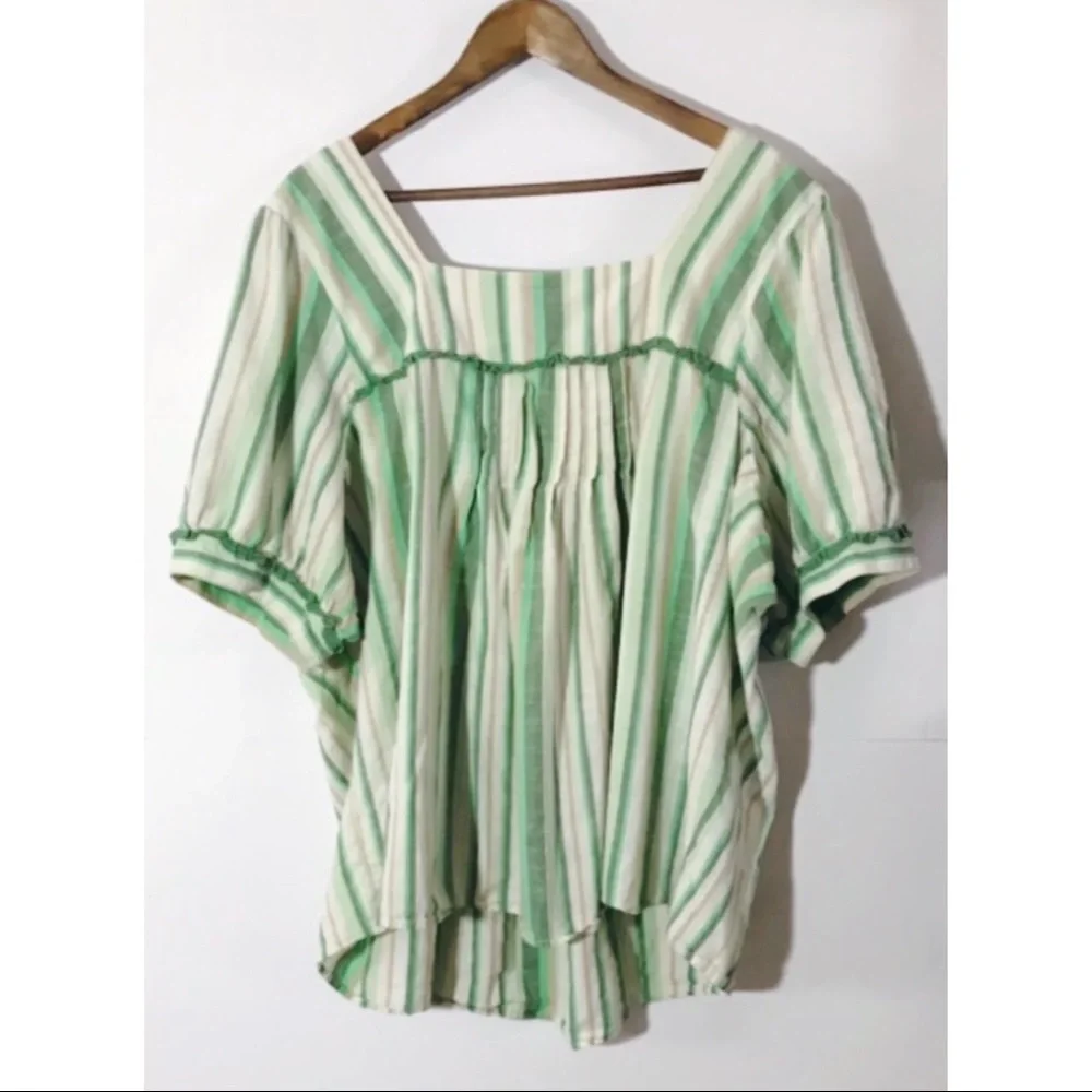 โจHPโจ Venezia Stripe Floral Cross Stitch Blouse Top 26 28 - Picture 2 of 5